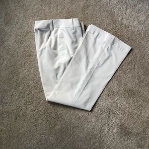 Ann Taylor White Cuffed Trousers